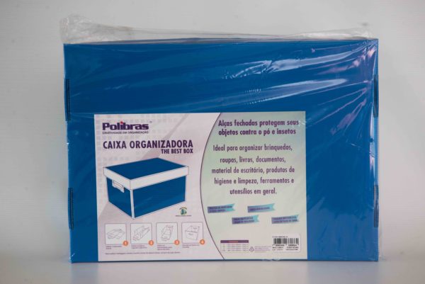 CAIXA ORGANIZADORA MULTIBOX/BESTBOX G 437x310x240mm - AZUL - POLIBRAS
