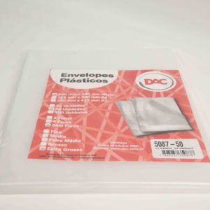 SACO PLASTICO OFICIO 0.20 MICRAS EXTRA GROSSO C/4 FUROS C/100 UNID - DAC