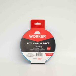 FITA DUPLA FACE ESPUMA 19mm X 10m - WORKER