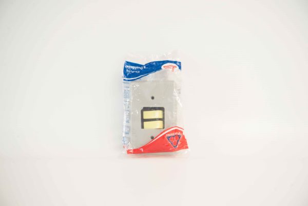 INTERRUPTOR 2 TECLAS SIMPLES DE EMBUTIR 10A 250V - CINZA - PERLEX - Imagem 3