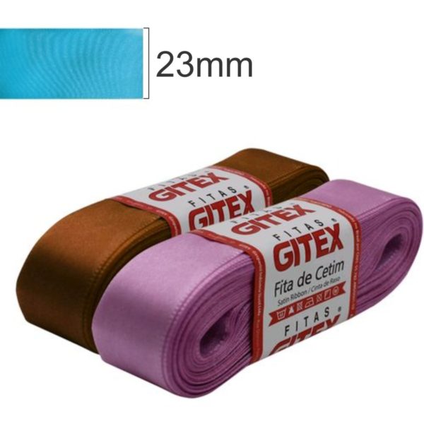 FITA DE CETIM Nº 05 - 23mm X 10m - PRETO (119) - GITEX