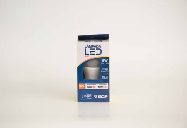 LAMPADA LED BULBO A60 9W 2700K 810Lm BIVOLT E27 - AMARELA (QUENTE) - EMPALUX