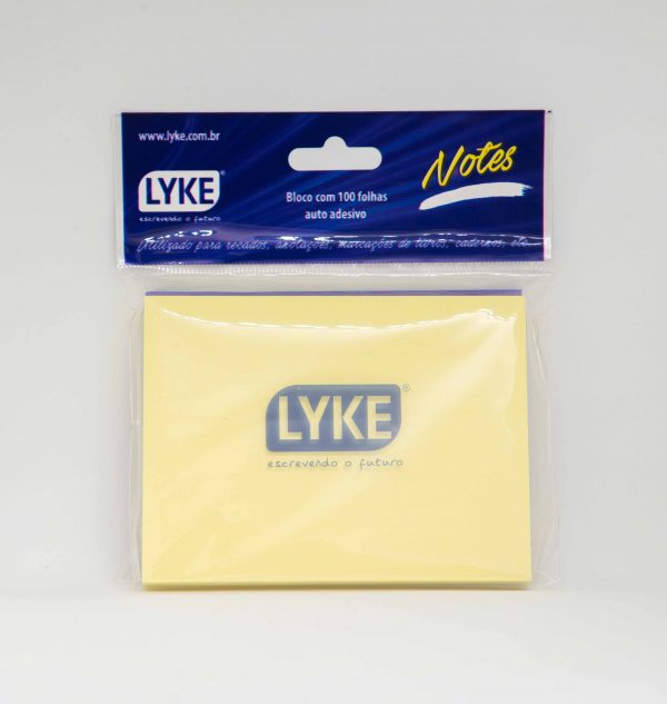 BLOCO AUTO-ADESIVO (ANOTE COLE) 76x102mm - AMARELO - LYKE