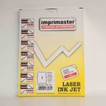 ETIQUETA LASER A4 (367) 210X297mm 1X100 folhas - IMPRIMASTER