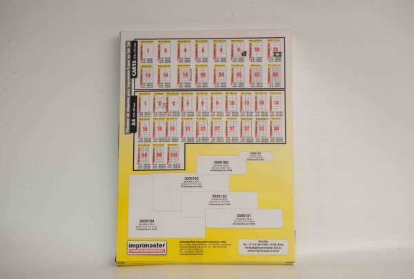 ETIQUETA LASER CARTA (6183) 50,8X101,6mm 10X100 folhas - IMPRIMASTER