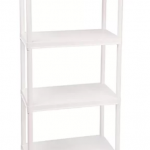 ESTANTE TUBULAR PLASTICA C/ 4 PRATELEIRAS (138x70x38cm) BRANCA - ORDENE