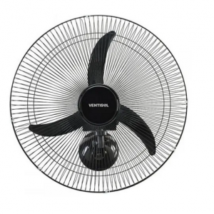 VENTILADOR OSCILANTE DE PAREDE 60cm BIVOLT 200W - PRETO - VENTISOL